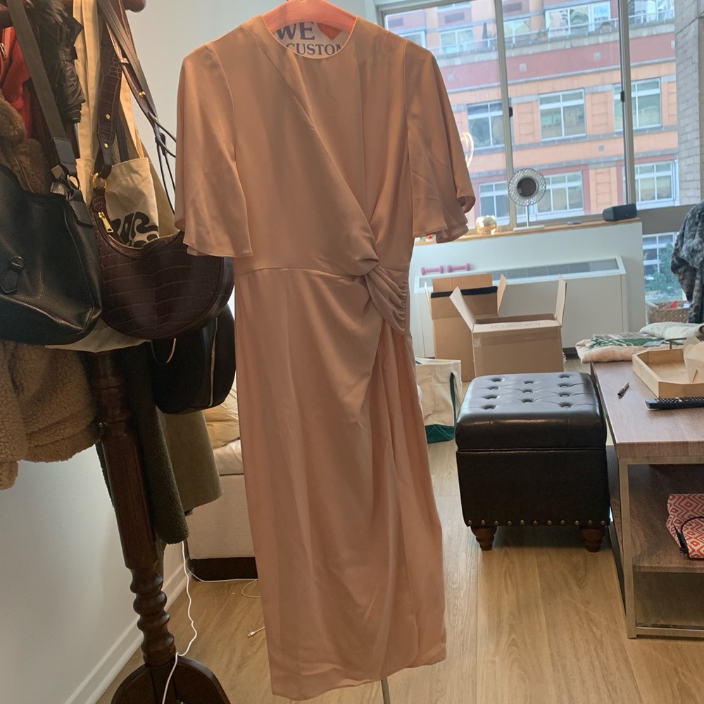 ASOS blush midi dress - size 0